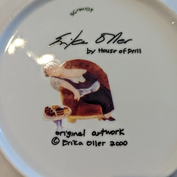 HOUSE OF PRILL Erika Oller “People Of The Kitchen” Salad Appetizer Dessert Plate - Picture 2 of 10